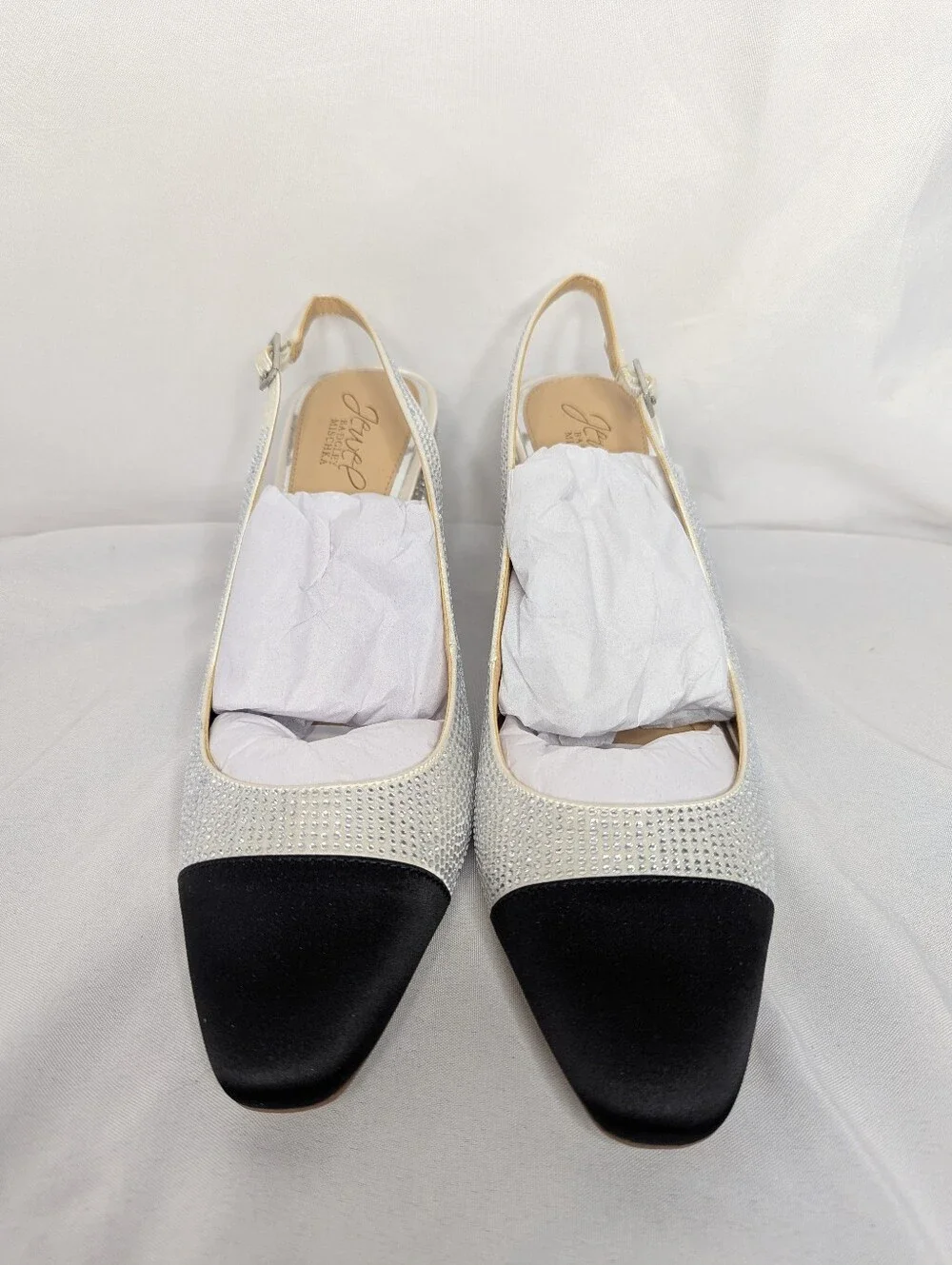 NWOB Jewel Badgley Mischka Women's Tatumn Embellished Slingback Pumps Size 9